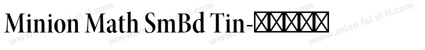 Minion Math SmBd Tin字体转换